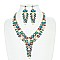 Y-SHAPED TEARDROP NECKLACE SET