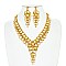 Y-SHAPED TEARDROP NECKLACE SET