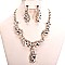 RHINESTONE CLUSTER WING NECKLACE