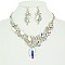 FLOWER RHINESTONE NECKLACE SET