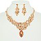 FLOWER RHINESTONE NECKLACE SET