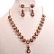 DROP RHINESTONE NECKLACE SET
