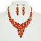 DAZZELING CRYSTAL HOLIDAY NECKLACE SET