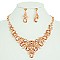 LARGE PEARL SQ STONE NECKLACE SET