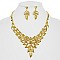 BURST FLOWER PETAL NECKLACE SET