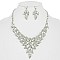 BURST FLOWER PETAL NECKLACE SET