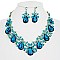 LARGE DROP GARDEN PARTY NECKLACE SET