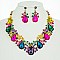 LARGE DROP GARDEN PARTY NECKLACE SET