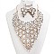 Large Bib Style RHINESTONE NECKLACE with Matching Earrings Set MEZ7056