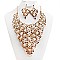 Large Bib Style RHINESTONE NECKLACE with Matching Earrings Set MEZ7056