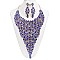FASHIONABLE LONG EVENING BIB NECKLACE SET SLNBY7062