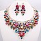 FASHIONABLE OVAL SHAPE GEM BIB NECKLACE SET SLNBY7133
