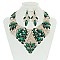 TRENDY FANCY DIAMOND BIB NECKLACE SET SLNBY7134