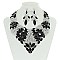 TRENDY FANCY DIAMOND BIB NECKLACE SET SLNBY7134