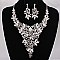 FASHIONABLE DIAMONDS AROUND HER BIB NECKLACE SET SLNBY7135