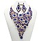 TRENDY FLOWER THEME RHINESTONE NECKLACE SET SLNBY7404
