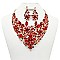 FASHIONABLE RHINESTONE STATEMENT NECKLACE SET SLNBY7407