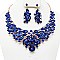 FASHIONABLE RHINESTONE EVENING STATEMENT NECKLACE SET SLNBY7580