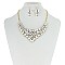 TRENDY V SHAPE GEM NECKLACE SET