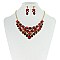 TRENDY V SHAPE GEM NECKLACE SET