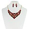 TRENDY V SHAPE GEM NECKLACE SET