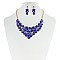 TRENDY V SHAPE GEM NECKLACE SET