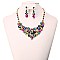 FASHIONABLE STONE EVENING NECKLACE SET SLNBY7842