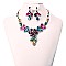 FASHIONABLE STONE EVENING NECKLACE SET SLNBY7843