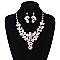 FASHIONABLE STONE EVENING NECKLACE SET SLNBY7845