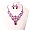 FASHIONABLE STONE EVENING NECKLACE SET SLNBY7845