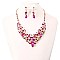 FASHIONABLE STONE EVENING NECKLACE SET