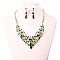 FASHIONABLE STONE EVENING NECKLACE SET
