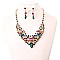 FASHIONABLE STONE EVENING NECKLACE SET
