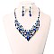 FASHIONABLE STONE EVENING NECKLACE SET