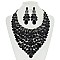 STONE PEACOCK  EVENING NECKLACE SET