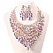 STONE PEACOCK  EVENING NECKLACE SET