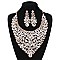 STONE PEACOCK  EVENING NECKLACE SET