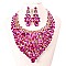 STONE PEACOCK  EVENING NECKLACE SET