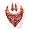 STONE PEACOCK  EVENING NECKLACE SET