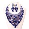 STONE PEACOCK  EVENING NECKLACE SET