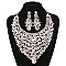 STONE PEACOCK  EVENING NECKLACE SET