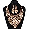 STONE PEACOCK  EVENING NECKLACE SET