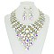 TRENDY ELEGANT STONE BIB NECKLACE/ER SET