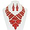 TRENDY ELEGANT STONE BIB NECKLACE/ER SET