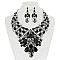 TRENDY ELEGANT STONE BIB NECKLACE/ER SET