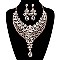 Teardrops Style Bib RHINESTONE NECKLACE With Earrings Set