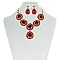 TRENDY RHINESTONE NECKLACE SET W/ GEMS SLNBY7863
