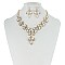 LARGE RHINESTONE WTH GEMS NECKLACE SET