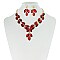 LARGE RHINESTONE WTH GEMS NECKLACE SET