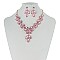 LARGE RHINESTONE WTH GEMS NECKLACE SET